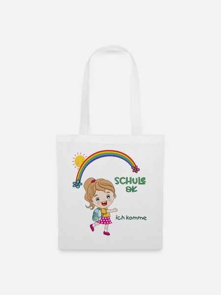 Schulkind, Einschulung - Stoffbeutel - Weiß