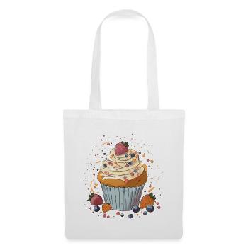 Cupcake aux baies - Sac en tissu - blanc - Devant