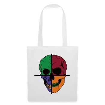 Four Divided Skeletal Skulls - Tote Bag - white - Front