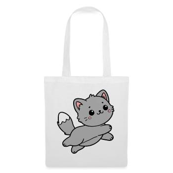 Chat - Sac en tissu - blanc - Devant