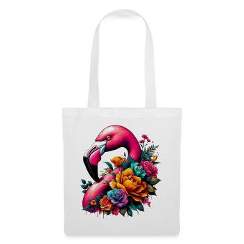 Flamant - Sac en tissu - blanc - Devant