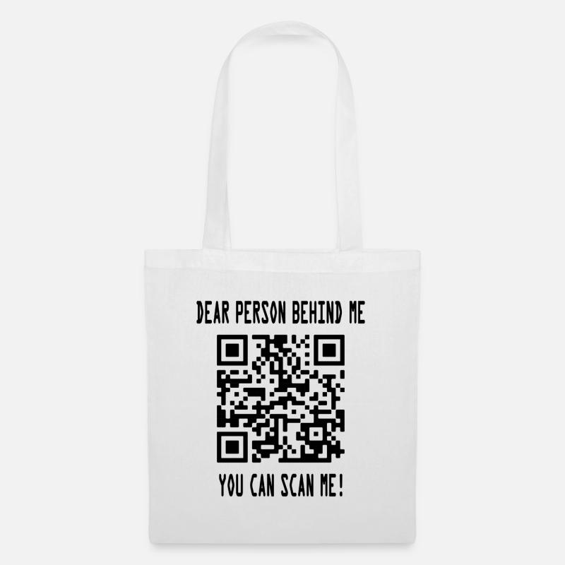 Scanne mich QR Code für Motivation - Stoffbeutel - Weiß