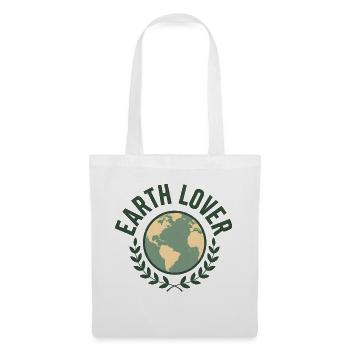 Proximité avec la terre avec des motifs de la nature - Sac en tissu - blanc - Devant