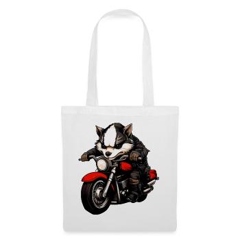 Motard Badger - Sac en tissu - blanc - Devant