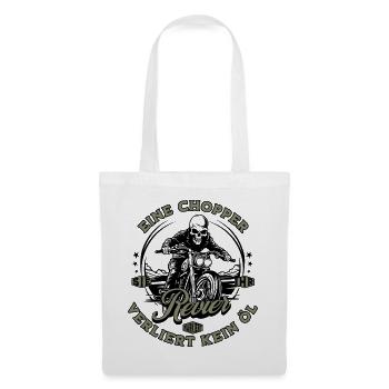 Motorcycle Biker Chopper Skeleton - Tote Bag - white - Front