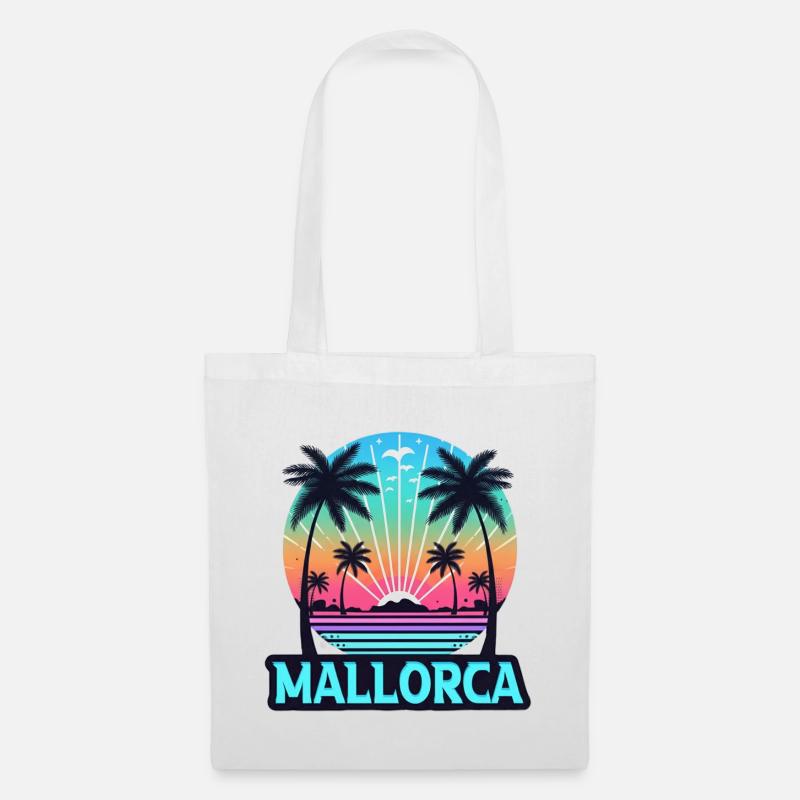 Mallorca Neon Sunset - Tote Bag - white