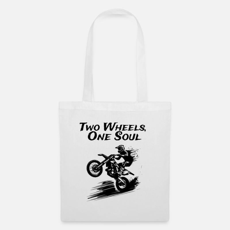 Two Wheels, One Soul - Tote Bag - white