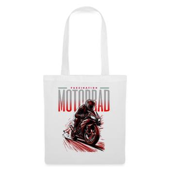Faszination Motorrad – Racing Power Design - Stoffbeutel - Weiß - Vorne