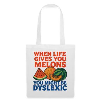 When Life Gives Melons Dyslexic - Tote Bag - white - Front
