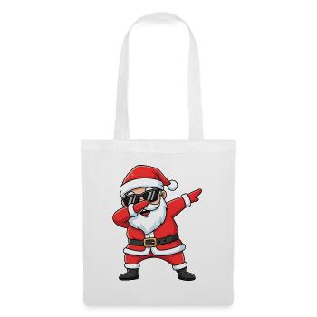 Lustiger Dabbing Santa Xmas Cartoon - Stoffbeutel - Weiß - Vorne