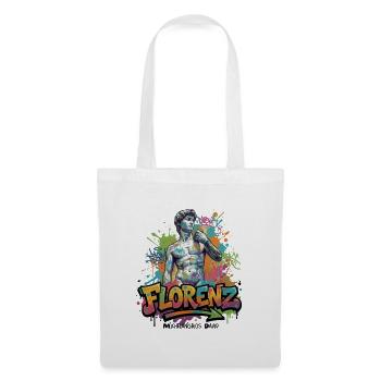 David – Strength in Stone - Vibrant Graffiti Design - Tote Bag - white - Front