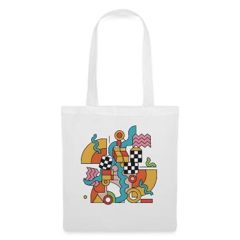 Colorful geometry in abstract style Pop Art 90s - Tote Bag - white - Front