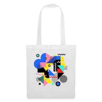 Pop Art de l’explosion géométrique des couleurs - Sac en tissu - blanc - Devant
