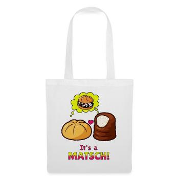 Matschbrötchen in love - it' s a Matsch.  - Stoffbeutel - Weiß - Vorne