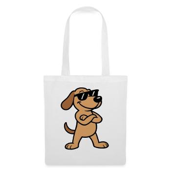 Sunglasses Dachshund Charm - Tote Bag - white - Front