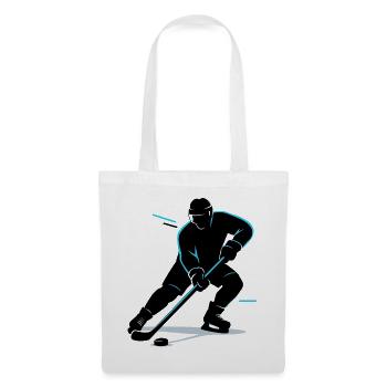 Eishockey Geschenk Kinder Hockey Lustig - Stoffbeutel - Weiß - Vorne