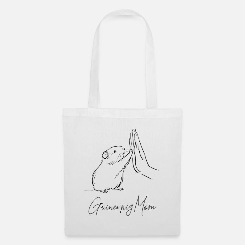 Guinea pig Mom - Stoffbeutel - Weiß