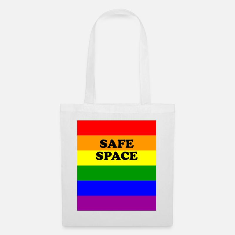 LGBT-Safe-Space-Regenbogenflagge - Stoffbeutel - Weiß
