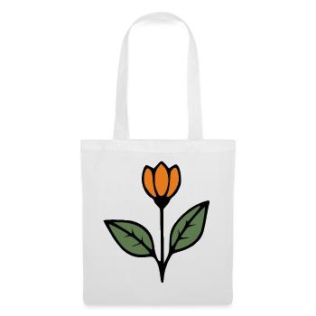  Blume Tulpe Blumen Blüte Geschenkidee Mutter  - Stoffbeutel - Weiß - Vorne