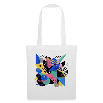 Memphis Style Pattern Retro 80s Geometry Abstract - Tote Bag - white - Front