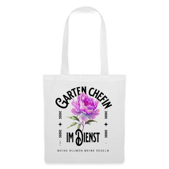 Die Gartenchefin - Deine Blumen, deine Regeln - Stoffbeutel - Weiß - Vorne