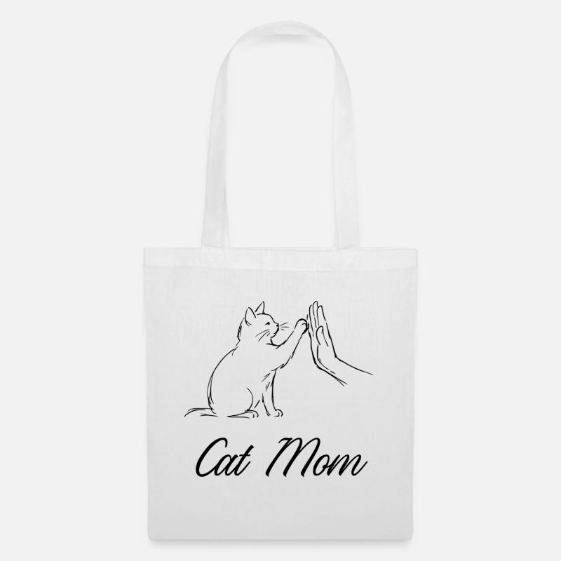Maman chat - Sac en tissu - blanc