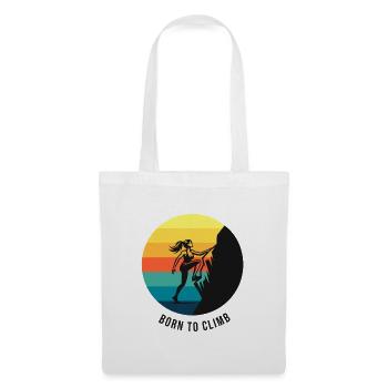 Climbing Girl Born to Climb Rainbow Bouldering - Tote Bag - white - Front