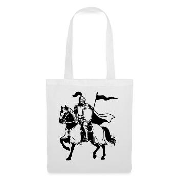 Ritter auf dem Pferd - Stoffbeutel - Weiß - Vorne