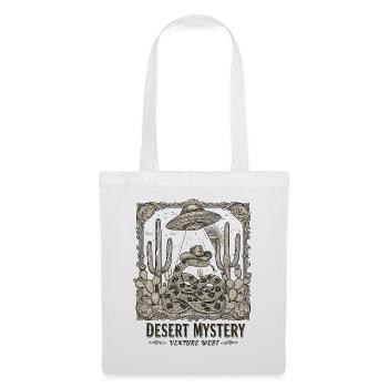 Cowboy Snake UFO Desert Vintage Motif - Tote Bag - white - Front