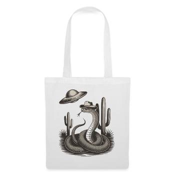 Mystère du désert de l’OVNI extraterrestre occidental Cowboy Snake - Sac en tissu - blanc - Devant