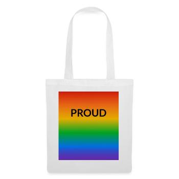 Proud Rainbow LGBT Pride - Stoffbeutel - Weiß - Vorne