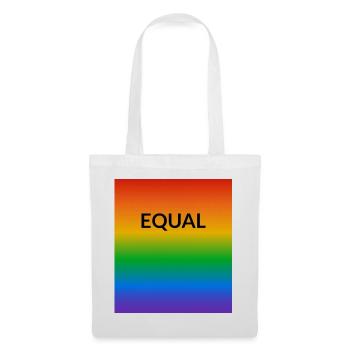 Rainbow Equal LGBT Pride Monat - Stoffbeutel - Weiß - Vorne