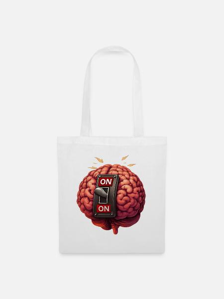Brain on - always - Stoffbeutel - Weiß