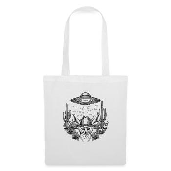 6. Motif western extraterrestre pour les fans de cow-boys - Sac en tissu - blanc - Devant