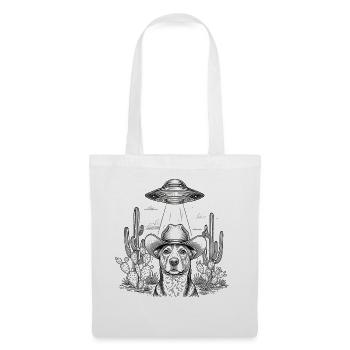 Cowboy Dog Sci Fi Desert Shirt - Tote Bag - white - Front