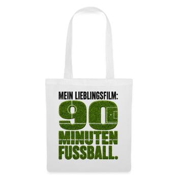 Mein Lieblingsfilm: 90 Minuten Fussball - Stoffbeutel - Weiß - Vorne