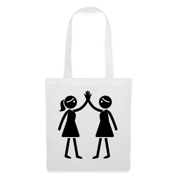 Amitié Meilleures amies - Sac en tissu - blanc - Devant