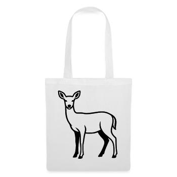Club de chasse de chasseurs de silhouettes de cerfs Forêt forestière - Sac en tissu - blanc - Devant