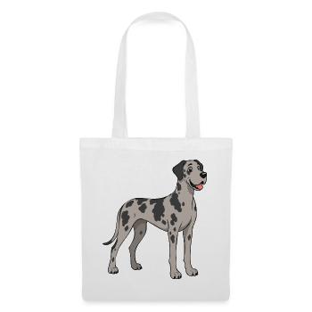 Images joyeuses d’un Dogue allemand - Sac en tissu - blanc - Devant