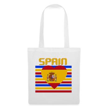 Spain Flag Heart Burst - Tote Bag - white - Front
