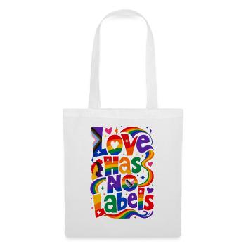 Love Has No Labels Saying for Gays & Lesbians - Tote Bag - white - Front