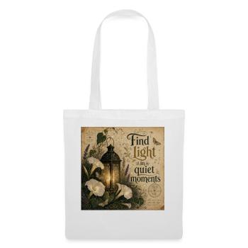 Find Light In Quiet Moments Vintage Poster Decoration - Tote Bag - white - Front