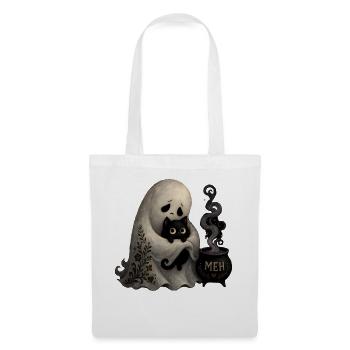 T-shirt Halloween Chaudron de Chat Fantôme MEH - Sac en tissu - blanc - Devant