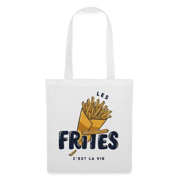 Frites – Les Frites, C’est la Vie - Sac en tissu - blanc - Devant