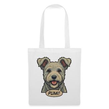 Pumi Retro Vintage Comic Hungarian Shepherd Dog - Tote Bag - white - Front