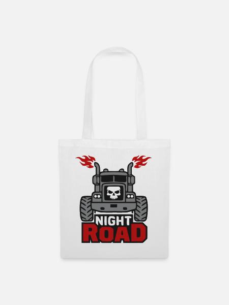 Night Road Trucker Logo - Stoffbeutel - Weiß