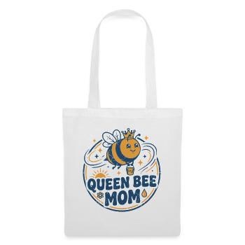 Mama die Bienenkönigin - powerful und cute - Stoffbeutel - Weiß - Vorne