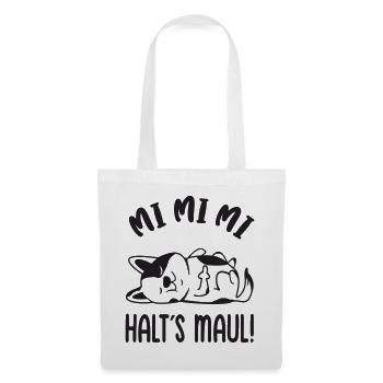 Mi Mi Mi Halt's Maul frecher böser Hund - Stoffbeutel - Weiß - Vorne