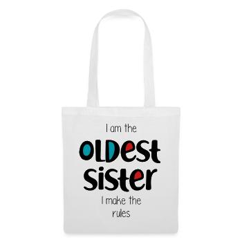 älteste Schwester - Stoffbeutel - Weiß - Vorne