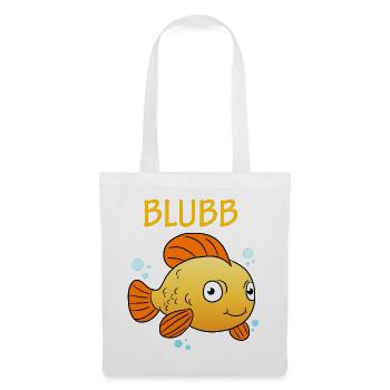 Blubb Goldfisch Süßer Fisch Aquarium Fischchen - Stoffbeutel - Weiß - Vorne